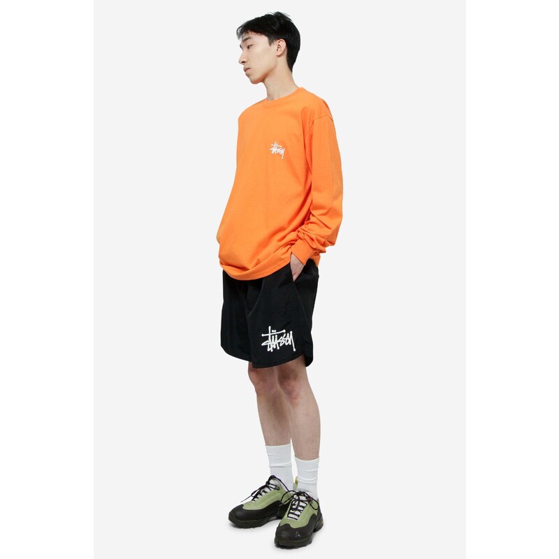 T-shirts a Manica Lunga BASIC STUSSY in cotone corallo