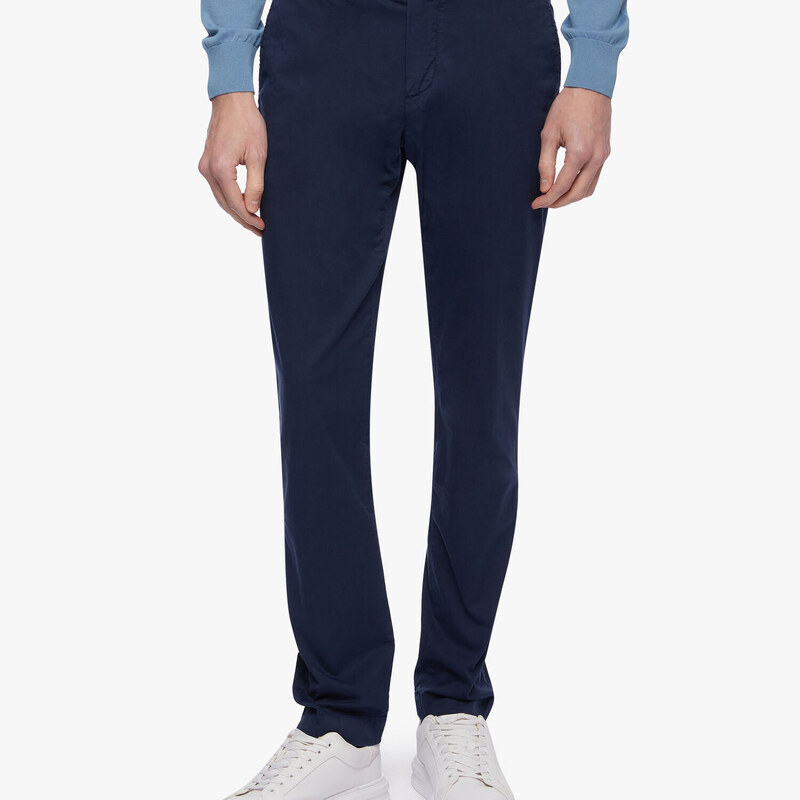 Brooks Brothers Pantalone chino in cotone elasticizzato - male Outlet Uomo Blu navy 30