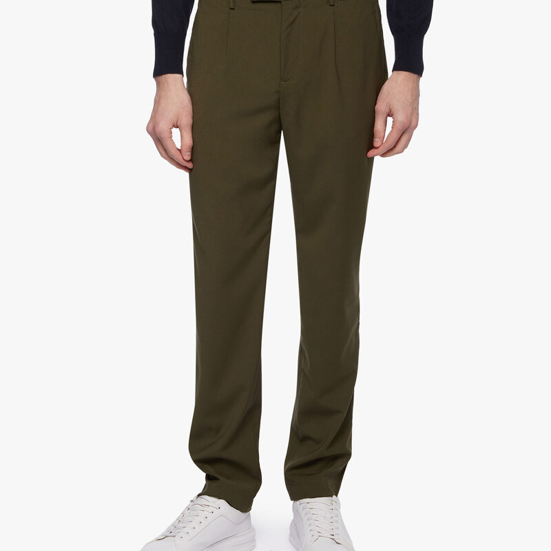Brooks Brothers Pantalone chino elasticizzato - male Outlet Uomo Militare 30