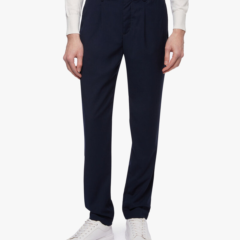 Brooks Brothers Pantalone chino elasticizzato - male Outlet Uomo Blu navy 30