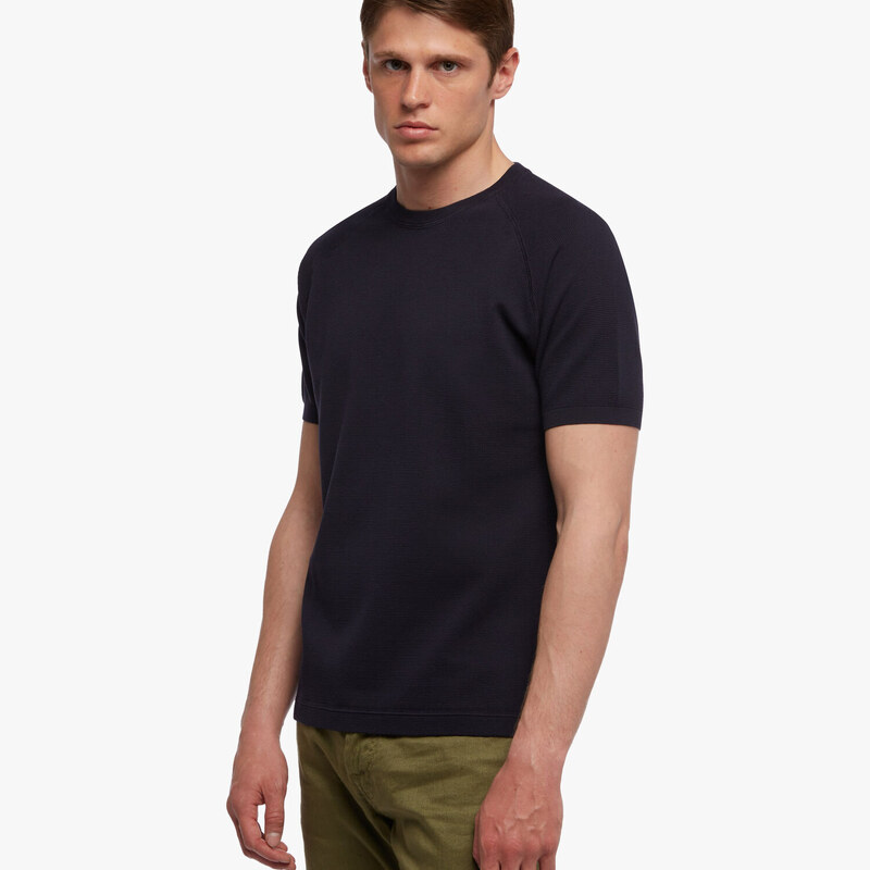 Brooks Brothers Maglia navy in cotone - male Maglieria Navy S