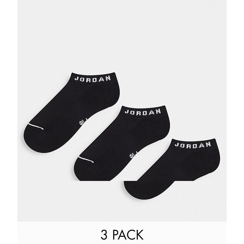 Jordan - Confezione da 3 calzini alla caviglia neri-Black