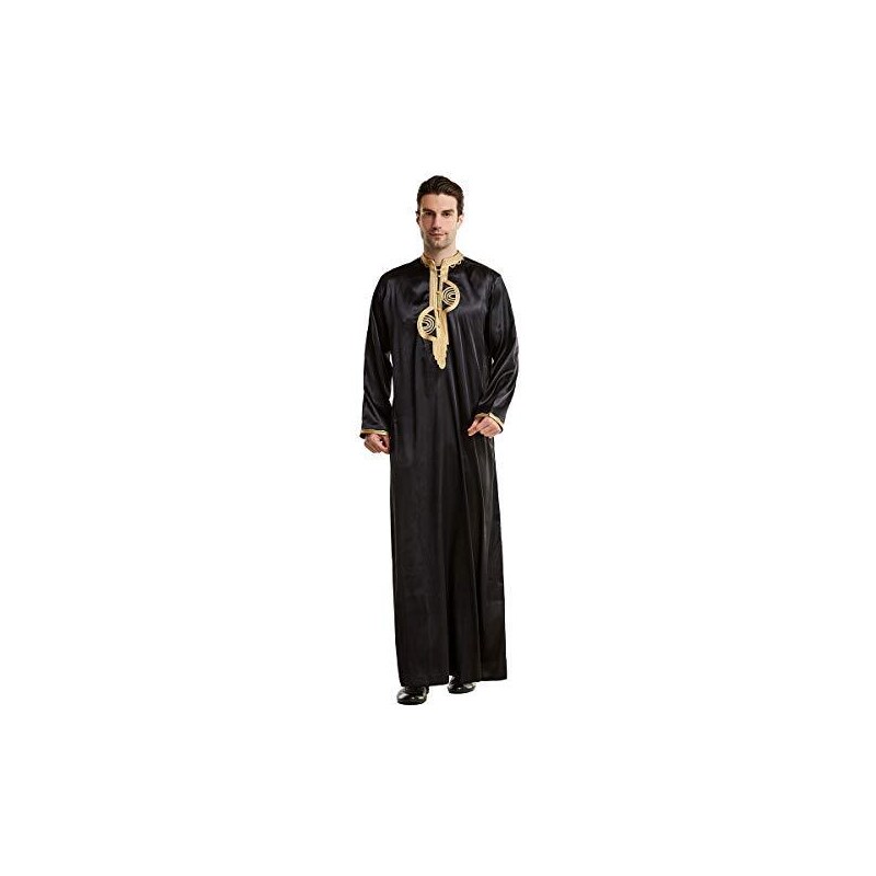 Greatfool Djellaba Homme Musulman - Qamis Homme avec Finitions de qualité  Premium - gandoura Homme Style Caftan marocain ou kamis Homme Musulman - M  : : Mode