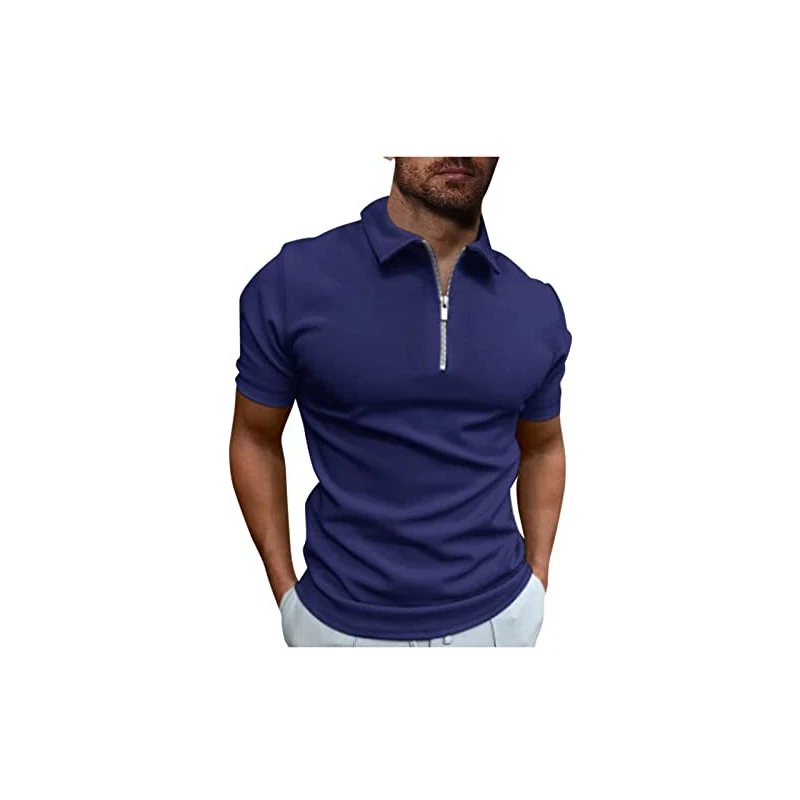 Hisir Henley Uomo A Maniche Lunghe – Maglietta In Cotone Ed Elastan, Blu Marino, Taglie S-XXL