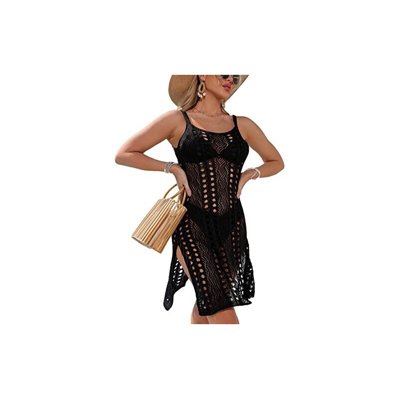 Copricostume Donna Mare Sexy - Vestito Spiaggia Crochet Senza Maniche, Copri Costume Estivo - Foto 11