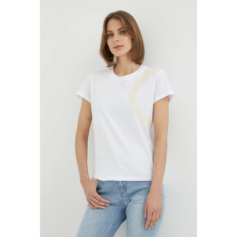 Trussardi t-shirt in cotone colore bianco