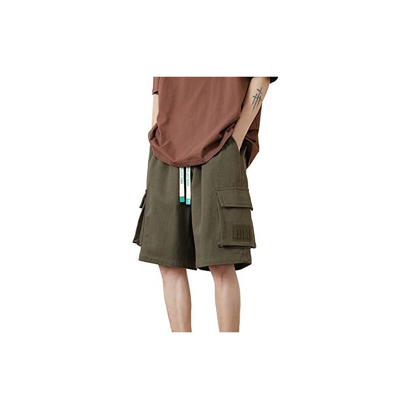 Relaxed Fit, pantaloni da trekking in cotone, casual, da uomo, per attività all'aria aperta, con tasche multiple, colore nero, da uomo, lunghi, molte tasche, abbigliamento da trekking, colore blu