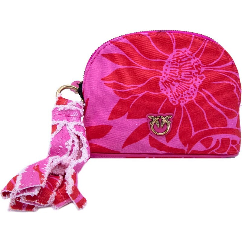 Trousse in canvas con charm - TU NR1ROSA/ROSS - PINKO 14863730101 - C