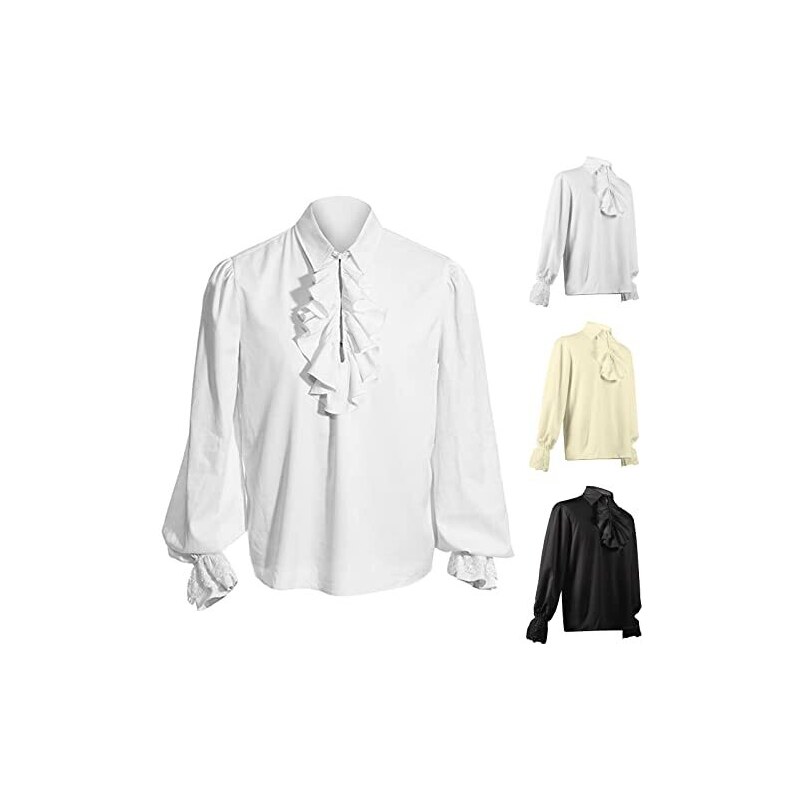 Camicia Gotica Uomo Con Borchie - Maniche Lunghe, Slim Fit, Stile Punk Rock - 2