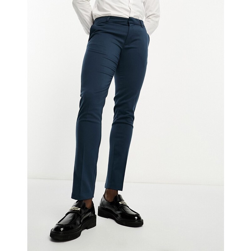 New Look - Pantaloni da abito skinny blu scuro