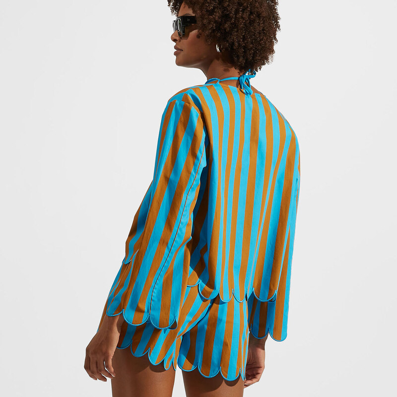 La DoubleJ Shirts & Tops gend - Double Dutch Jacket Embroidered Riviera Turchese L 100% Cotton