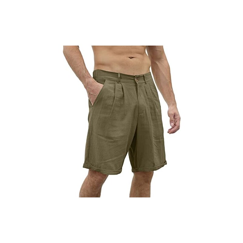 CEWIFO Pantaloncini Calcio Pantaloni con Tasche Laterali Donna Pantaloni Moto Donna con Protezioni Pantaloncini Tennis Uomo Pantalone Trekking Uomo 3XL Pantaloni Cuoco Uomo A-3-Verde L