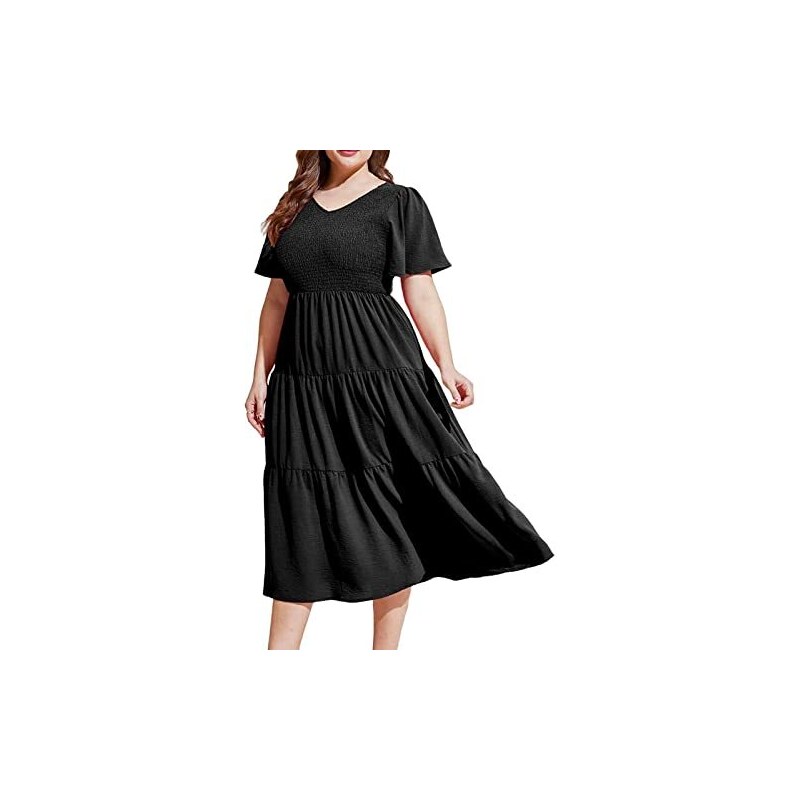 CUPSHE Mini abito casual da donna pieghevole con scollo a V senza maniche a trapezio, Blu navy, XS