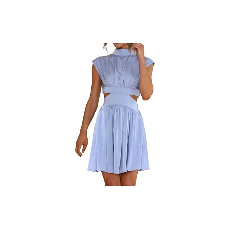 Abito Estivo A Vita Alta Con Balze E Orlo Irregolare In Pizzo | Donna, Tinta Unita, Stile Balletto, Primavera/estate, Taglia Standard