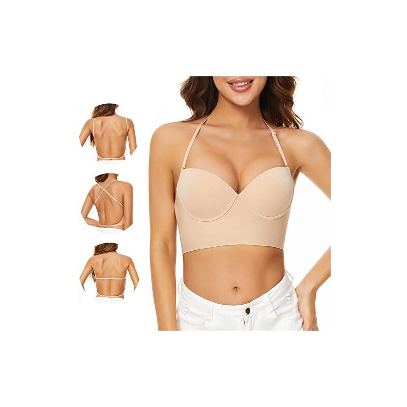 Reggiseno Lisciante Schiena Coprente Coppa Profonda Push Up Donna - Nasconde Grasso - Taglie Plus