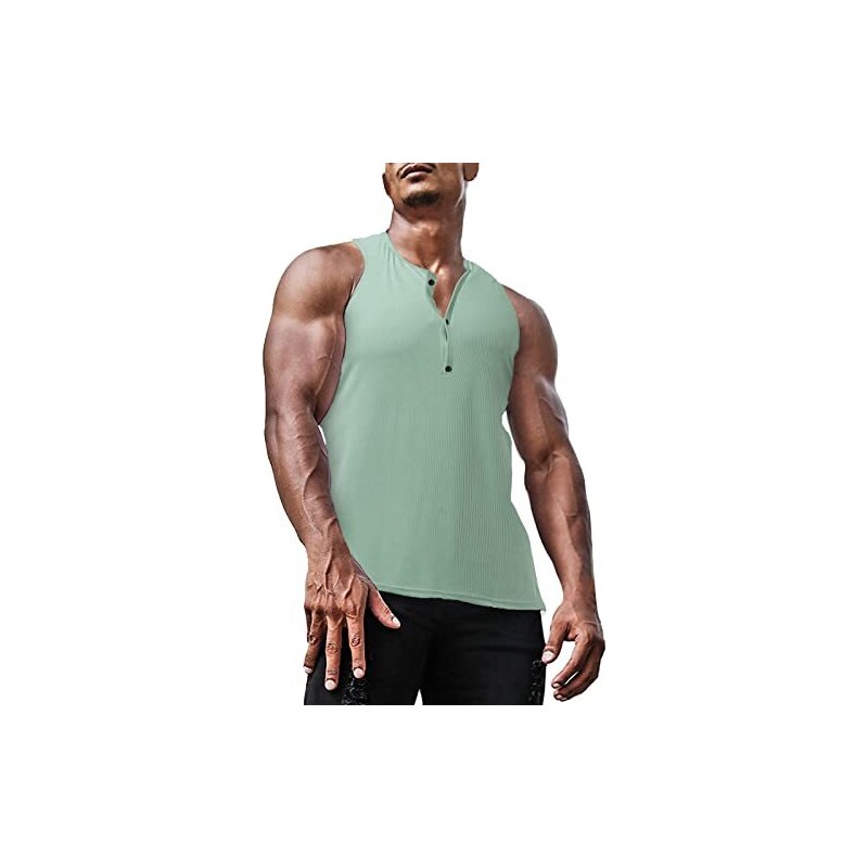 FNKDOR - Canotta Uomo Mimetica Slim Fit, Scollo A O, Tessuto In Poliestere, Maglietta Muscolare Per Palestra E Tempo Libero, Primavera Estate