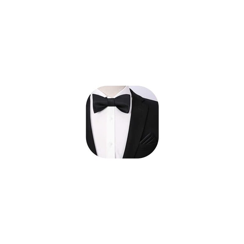 Tiemart Papillon Uomo Pre-annodato A Clip - Nero, Taglia Unica, 11.4 Cm