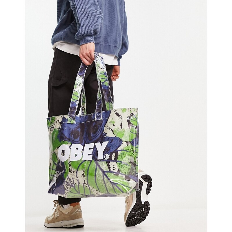 Obey - Upshot - Borsa shopping in PVC multicolore