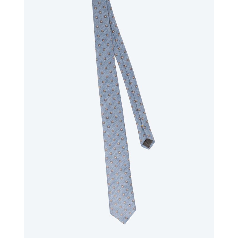 CANALI Cravatta in lino con micro disegni