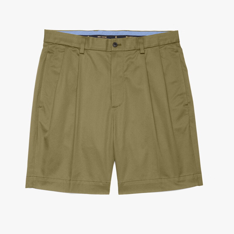 Brooks Brothers Shorts stretch con pince frontali - male Pantaloncini e Tuta Verde 46