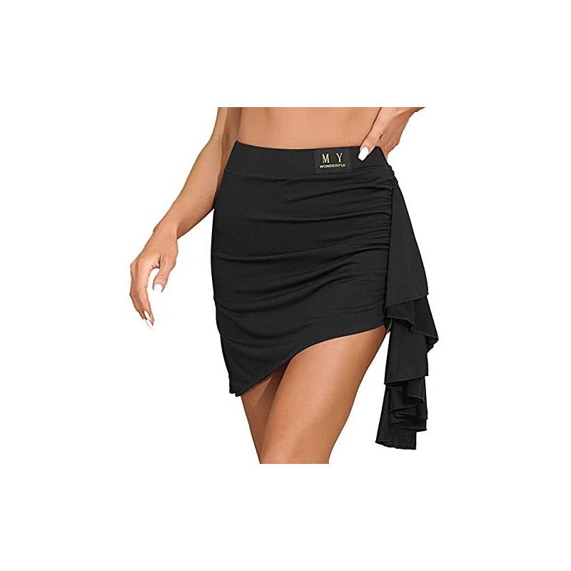 Gonna Lunga Asimmetrica In Pizzo Per Donna – Vita Alta Elastica, Trasparente Con Spacco, Perfetta Per Spiaggia E Festa, Taglie S/M/L - 3