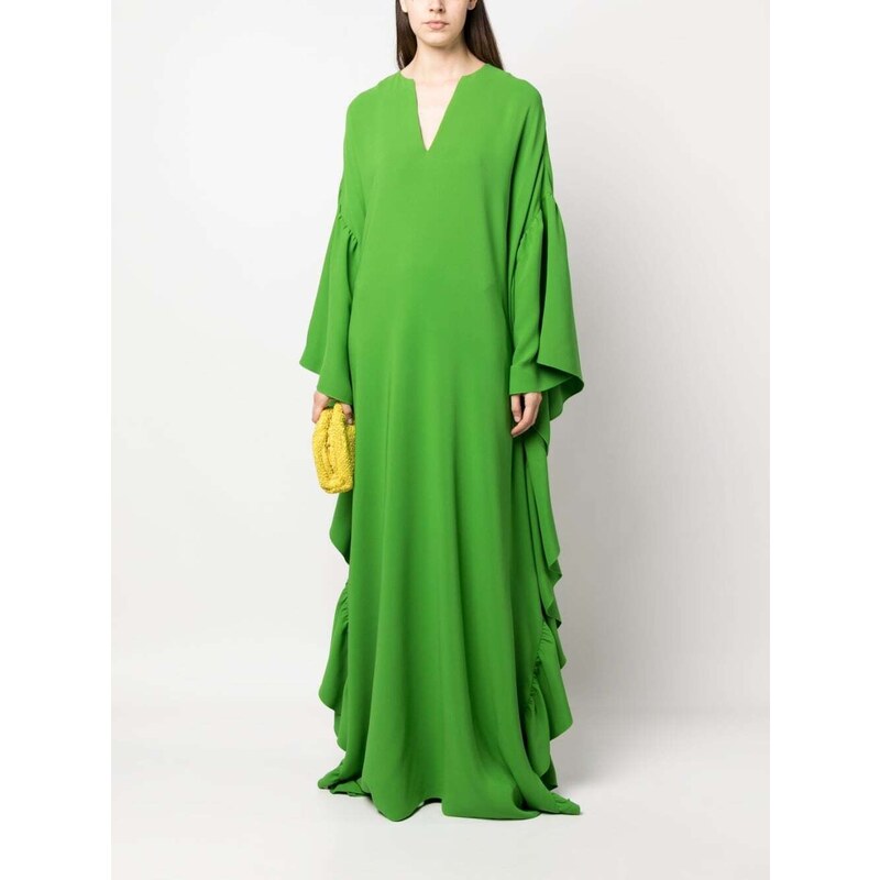 DESIGN - T-shirt oversize giallo slavato con scollo a V profondo