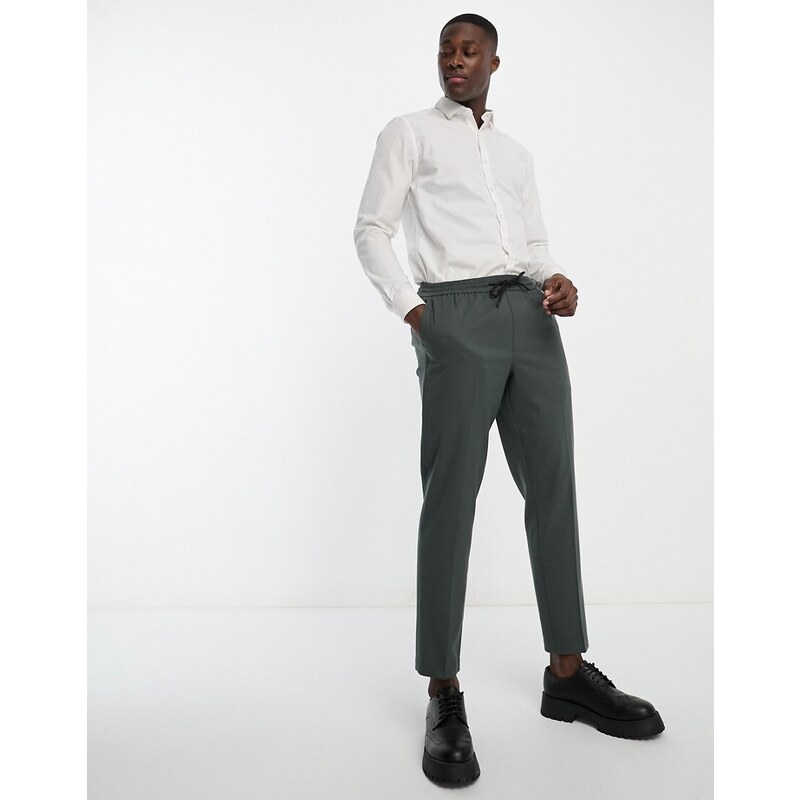 New Look - Pantaloni eleganti verde scuro