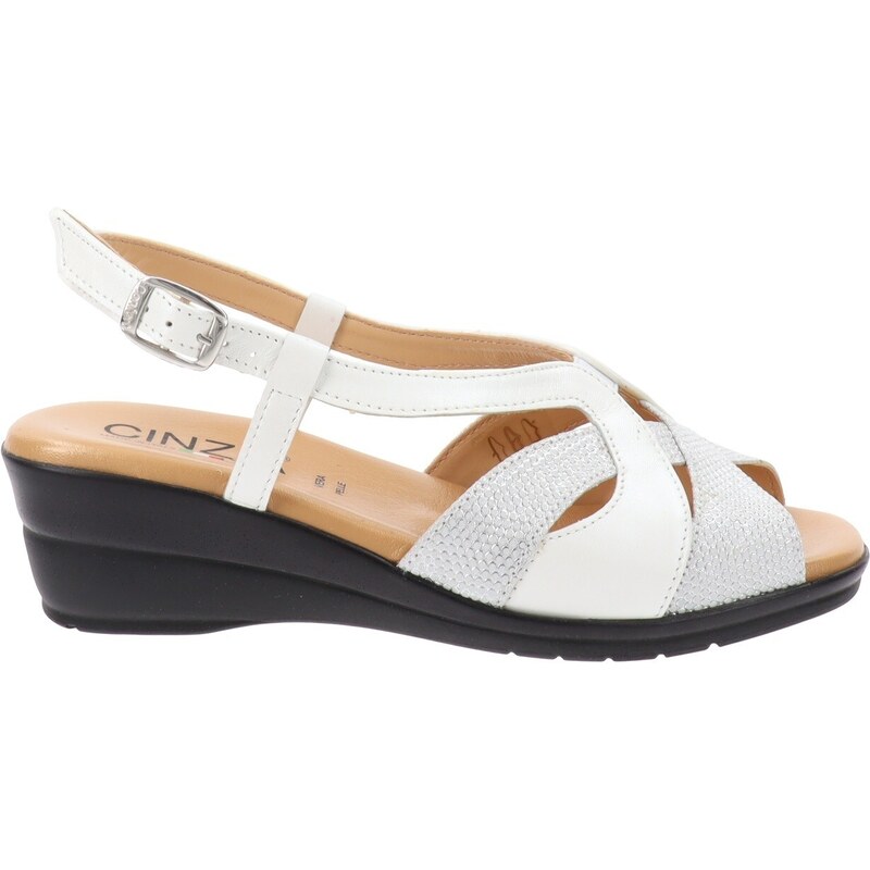 Cinzia Soft Sandali Comodi Con Tacco Pq1145068 – Plateau 3cm, Tacco 7cm, Pelle, Suola Antiscivolo – Primavera/Estate