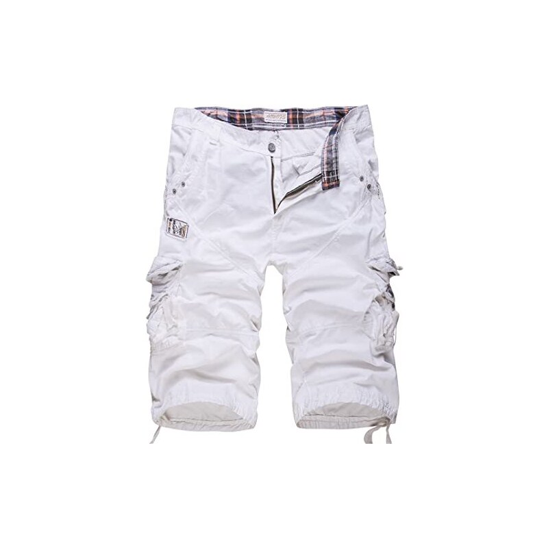 Pantaloncini Cargo Vintage Uomo - Cotone Pesante Mimetico, Vestibilità Rilassata, Per Escursionismo E Casual