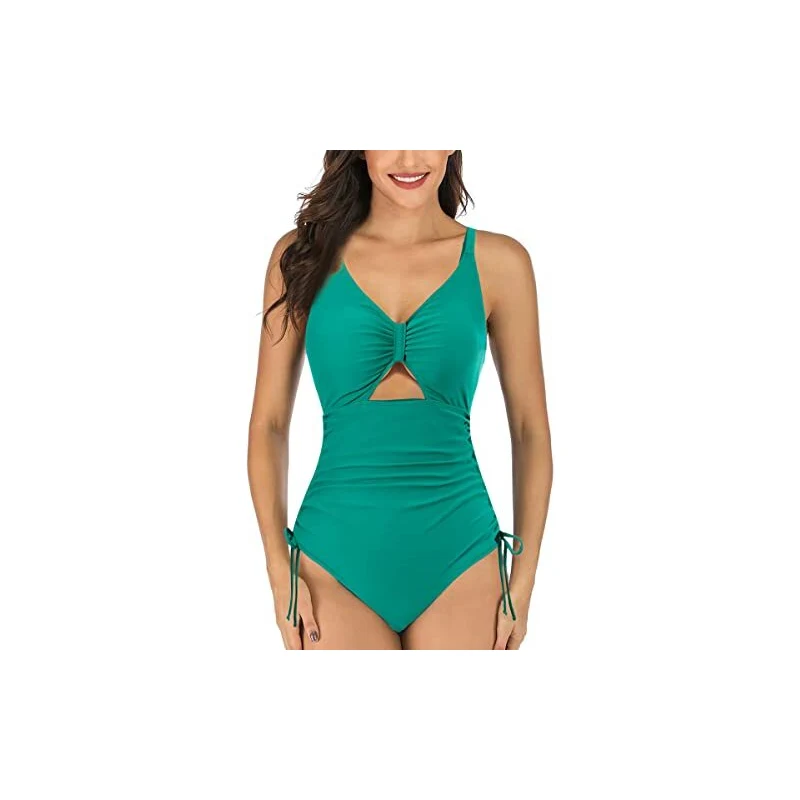 Costume Donna Vita Alta Costume Intero Donna Misolin Con Push-up - Reggiseno Imbottito Estraibile, Vita Alta Costume Mare Asciugatura Rapida - 2