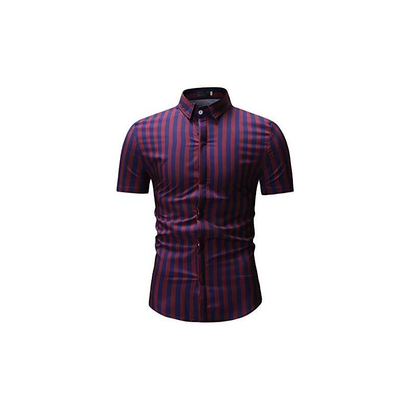 Rfmfkkg Camisas Clásicas De Negocios Para Hombre, De Manga Corta, Formal, Informal, Para El Trabajo, Dx196-1, 39