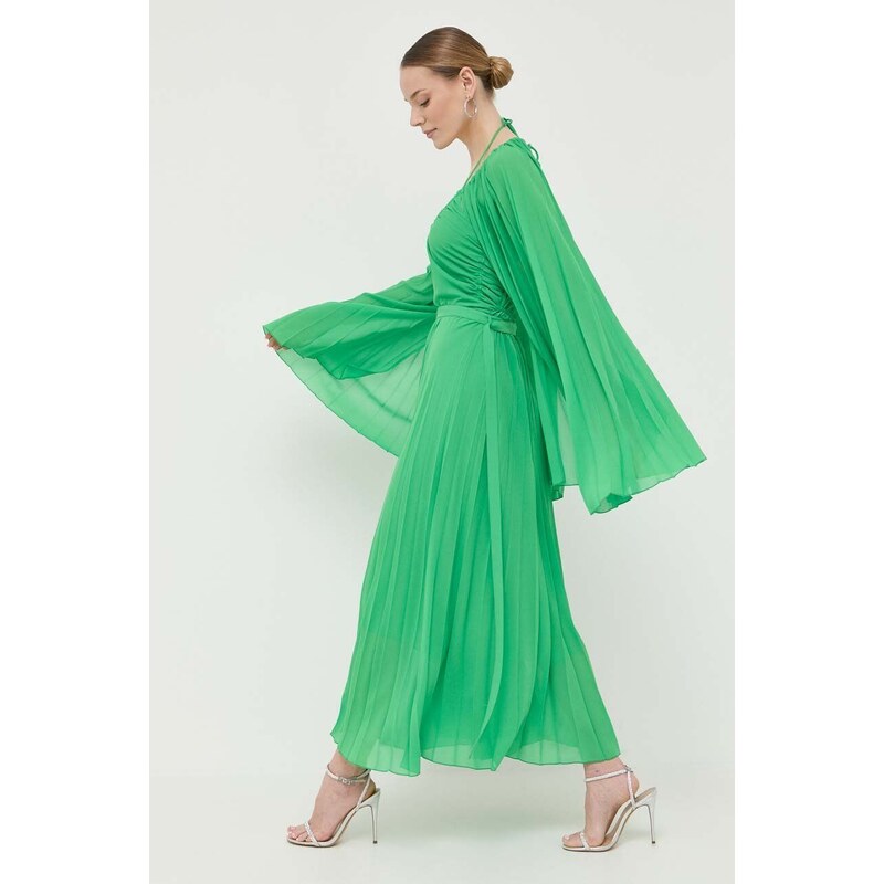 Beatrice B vestito con aggiunta di seta colore verde