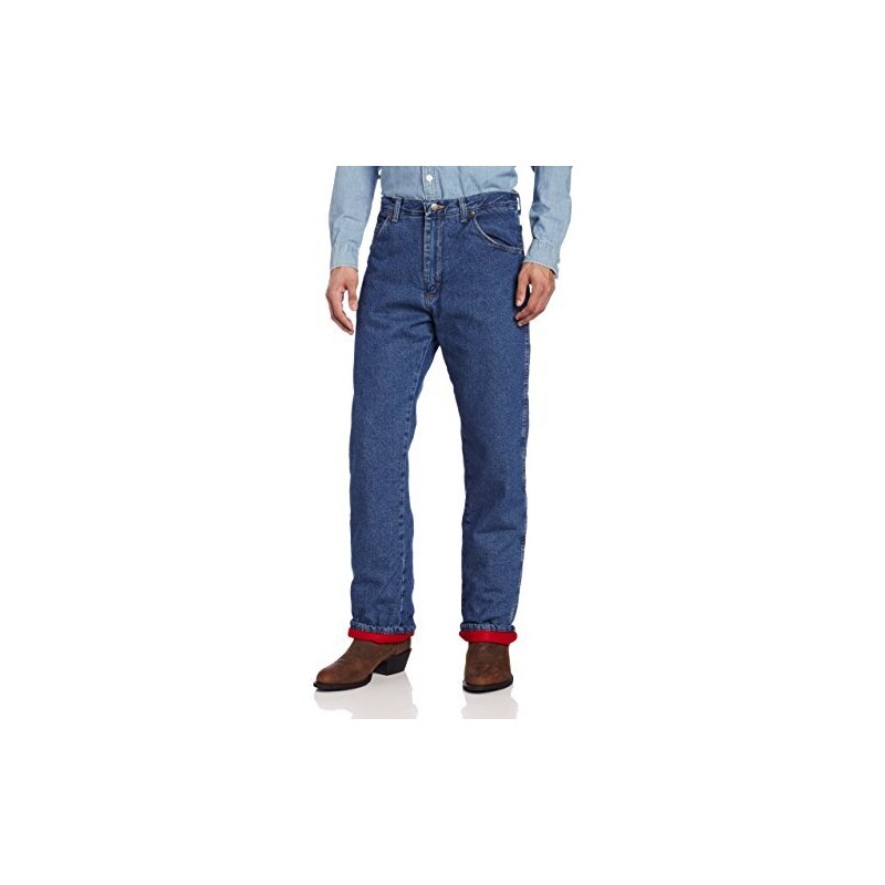 Wrangler Rugged Wear Thermal Insulated Jeans For Men – Brown Relaxed Fit With Thinsulate & 3M-1227777