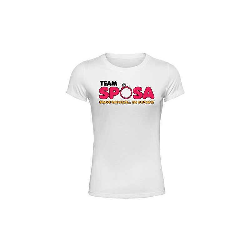 Maglietta Team Sposa Per Addio Al Nubilato - T-Shirt Con Scritta Bride Squad | Regalo Divertente Per Damigelle - Foto 8
