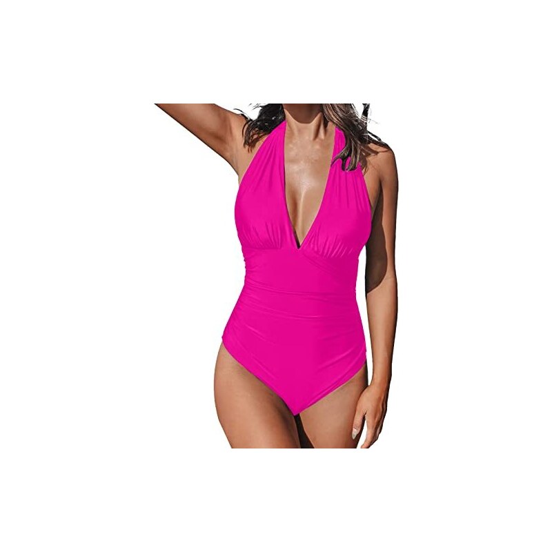 Costume Intero Donna CUPSHE Con Scollo A V Profondo E Spalline Incrociate Regolabili - Perfetto Per Spiaggia E Piscina - Foto 3