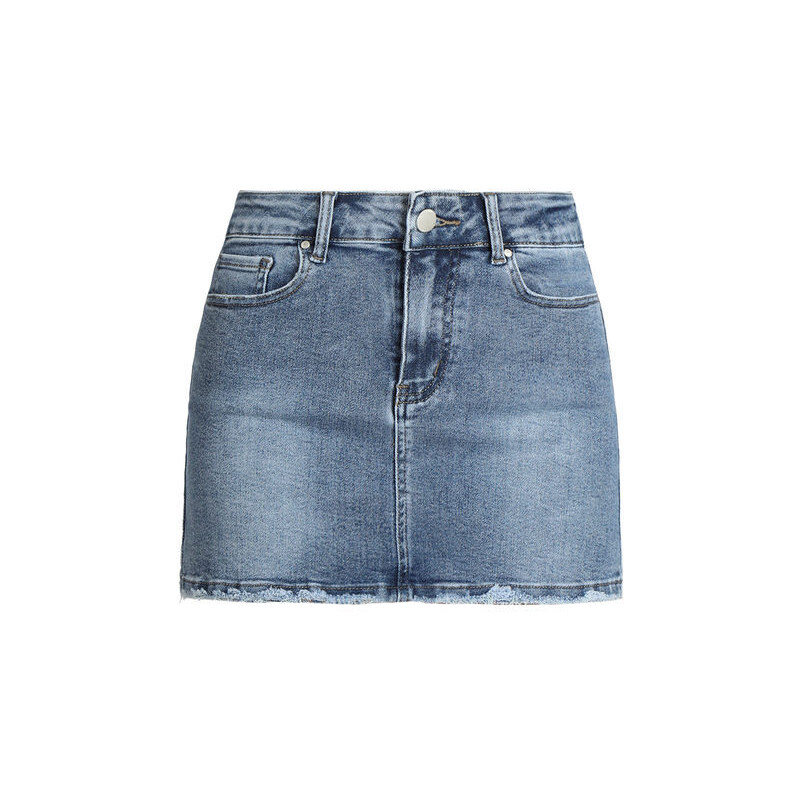 Miti Baci Minigonna Sfrangiata Donna In Jeans Minigonne Taglia 40