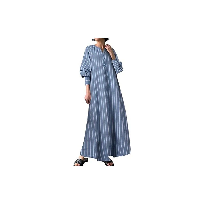 Donna Musulmano Pipistrello Manica Abaya Preghiera Vestito Un Pezzo Kaftan Islamico Maxi Abito Medio Oriente Robe