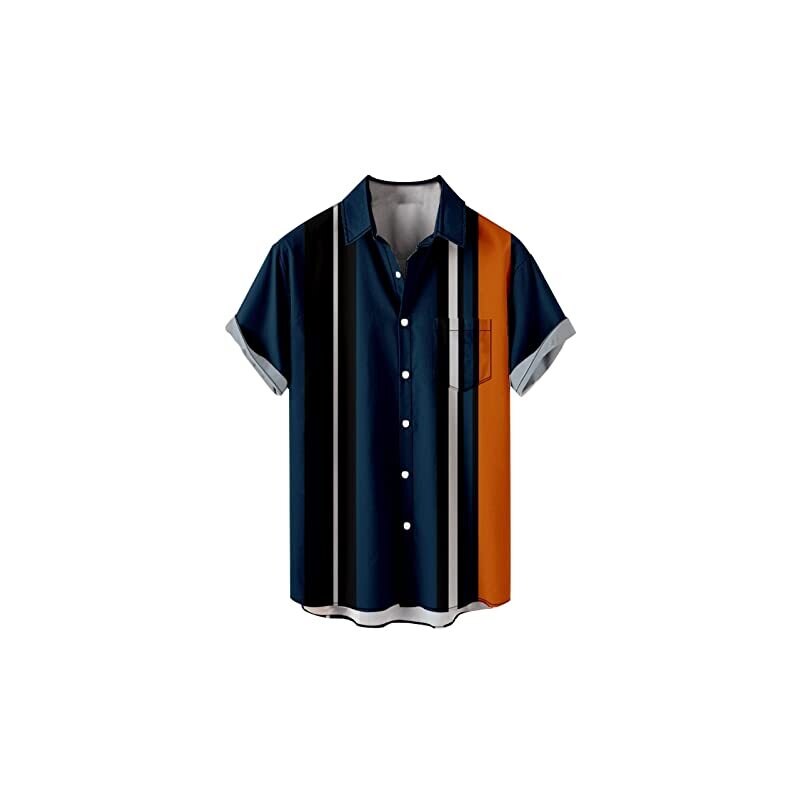Camicia Hawaiana Uomo Manica Corta | Stampa Tropicale Estiva Con Tasca | Vestibilità Regolare Per Spiaggia E Vacanze