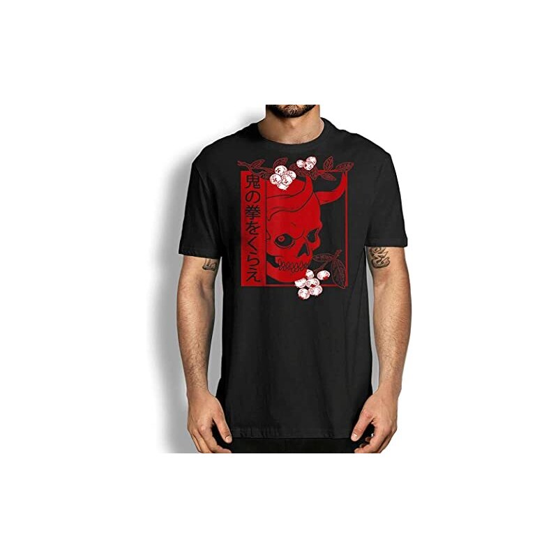 Harajuku Style Skull Demon Cotton Tee main image 0