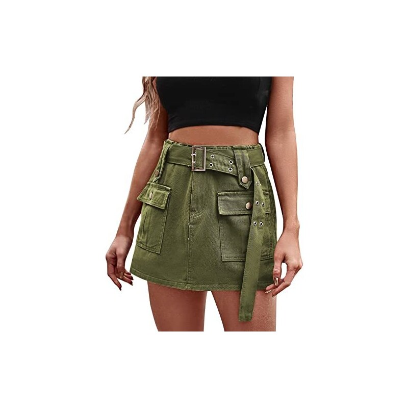 Minigonna Denim Donna Vita Alta - Stile Y2K Con Spacco - Foto 6