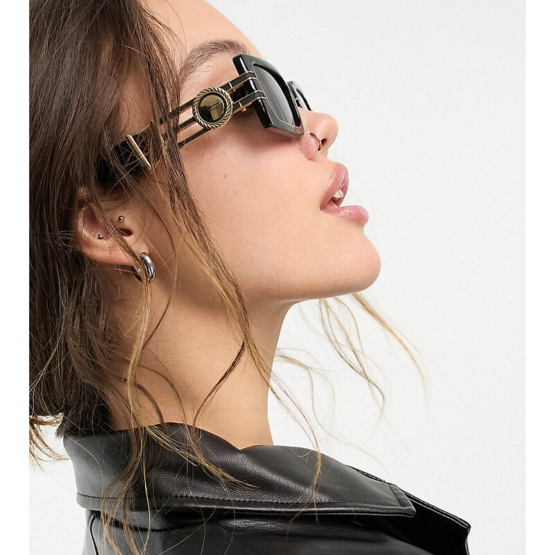 OCCHIALI DA SOLE rettangolari Jean-Paul Gaultier unisex titanio nuovi