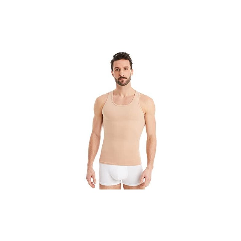 Camicia Modellante Uomo Slim Corpo - Intimo Dimagrante Compressione Pancia - Bianco/Nero - Foto 3
