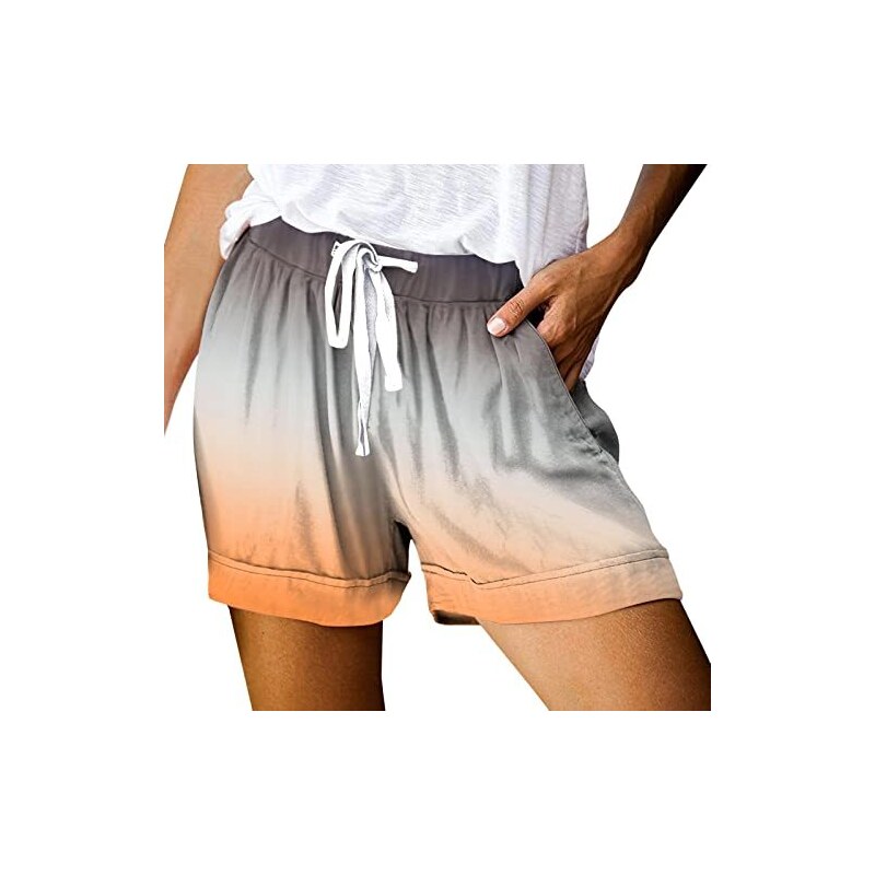 MJGkhiy Pantaloncini Donna Curvy Estivi Casual Taglie Forti Pantaloncini Pantaloni Elasticizzati Donna Corti Short Bermuda Donna Eleganti Pantaloni Cargo Donna Corti Pantaloncini Cargo Corti Donna Sti...