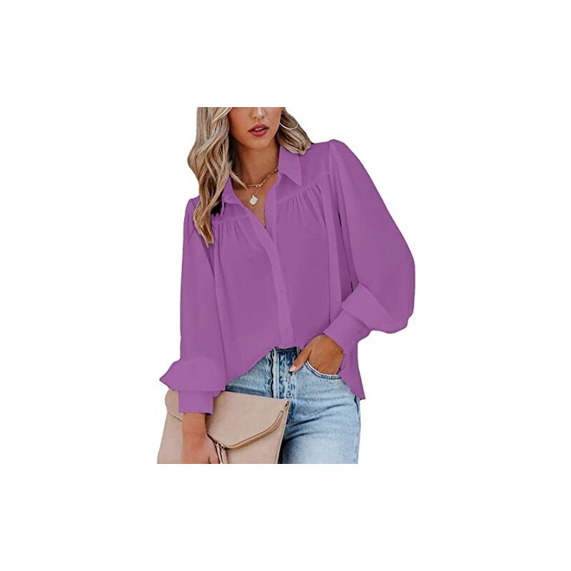 Zeitlos Camicia Da Notte Donna Manica Lunga – Morbida In Cotone E Poliestere, Stampa Ginko, Abbottonatura Classica, Taglie Disponibili - 2