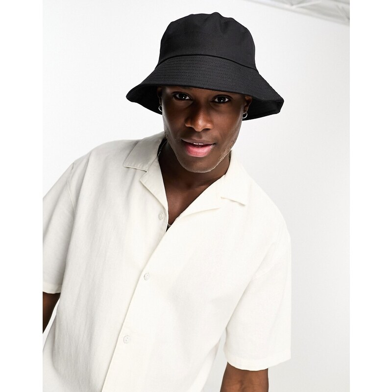 New Look - Cappello da pescatore tinta unita nero