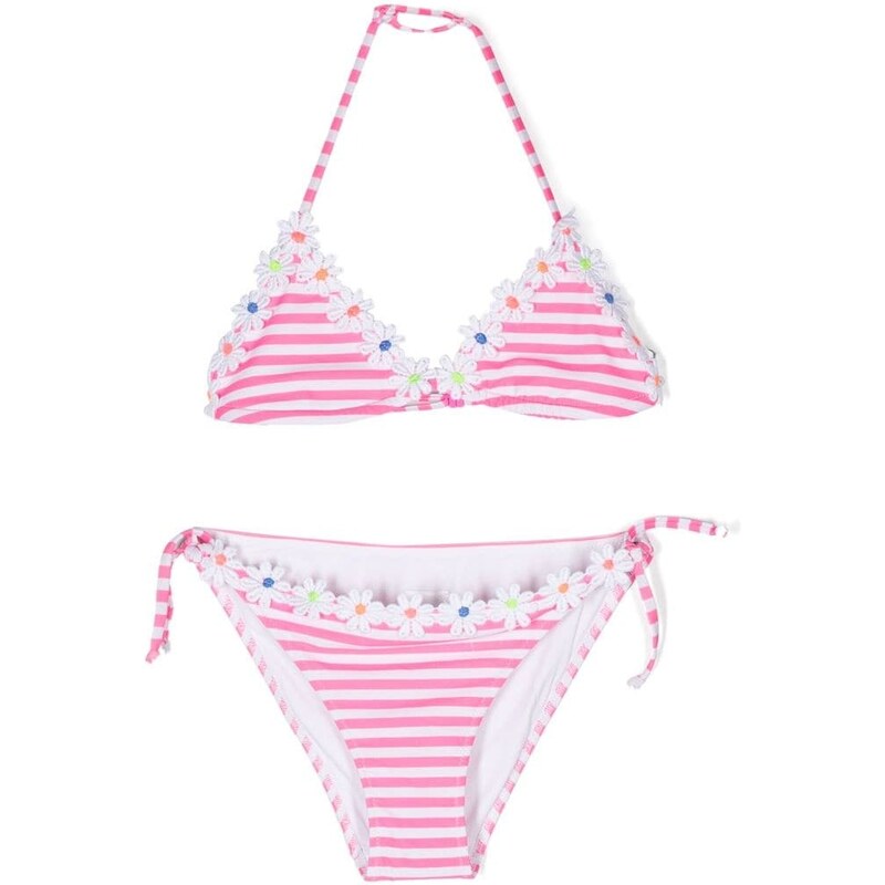 Mc2 Saint Barth Bikini Holly Rosa Con Strass HOL0001/00595L Per Bambina