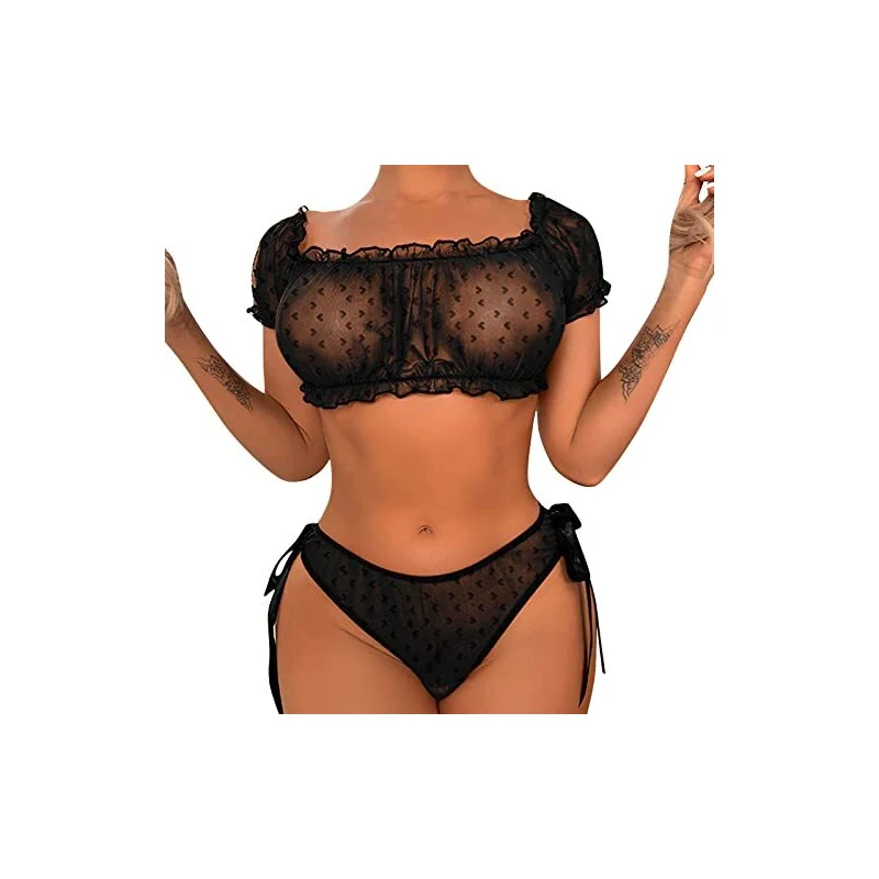 CEWIFO Intimo Sexy Da Donna Hard Intimo Sexy Lingerie Hard Aperto Latex 