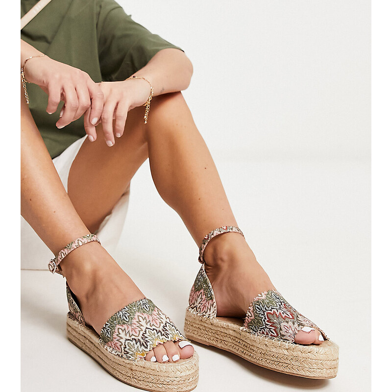 VERO MODA Vmlea Espadrille Basse Donna – Tessuto Scintillante, Aperte Con Elastici Incrociati, Suola In Corda, Look Estivo - 3