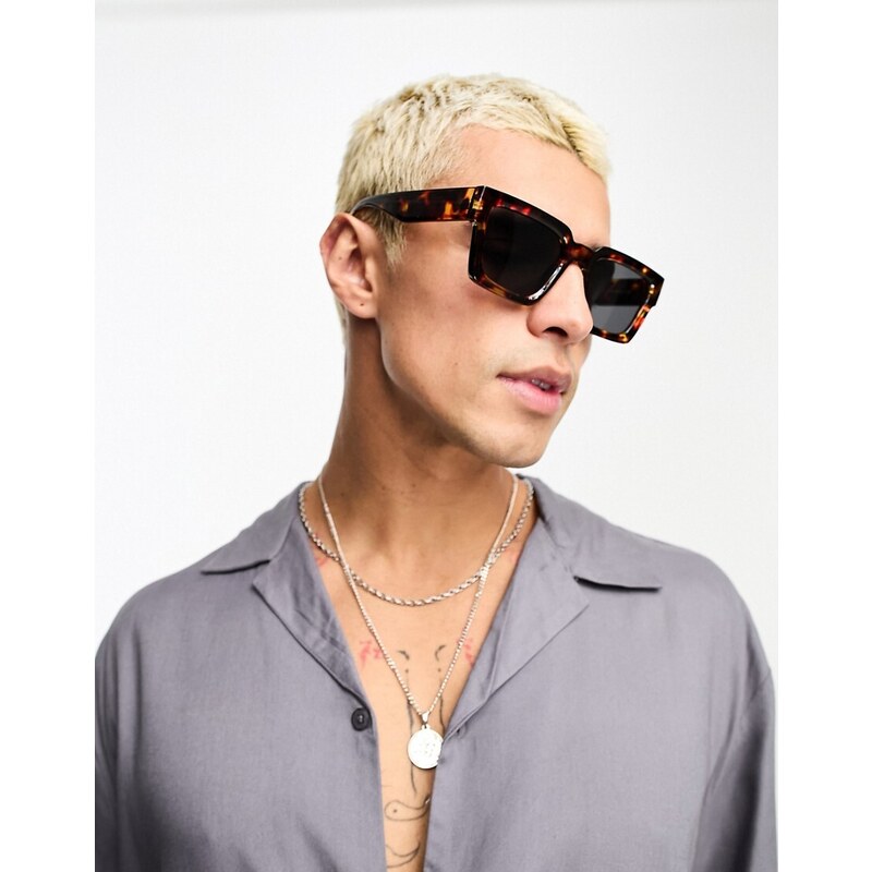 Occhiali Squadrati Occhiali Da Sole Uomo Asos ASOS DESIGN Occhiali