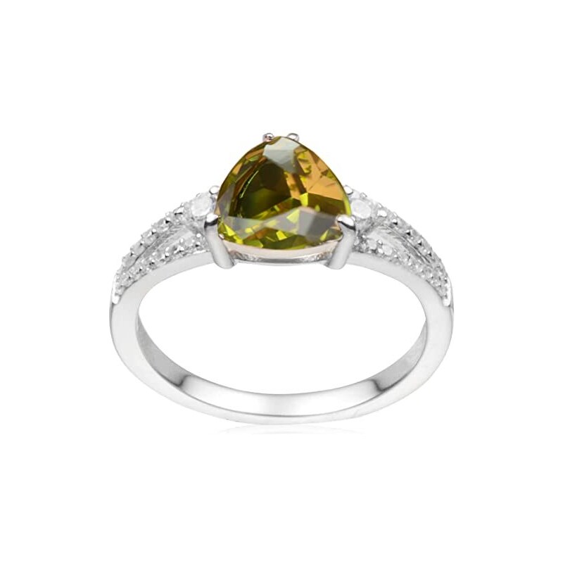 Anello Solitario In Argento 925 Con Pietra Naturale – Ametista, Citrino, Granato, Topazio – Per Fidanzamento E Promessa, Regalo In Scatola